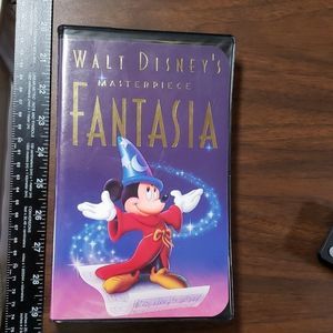 Walt‎ Disney Fantasia Black Diamond VHS Tape Christmas Lead '91